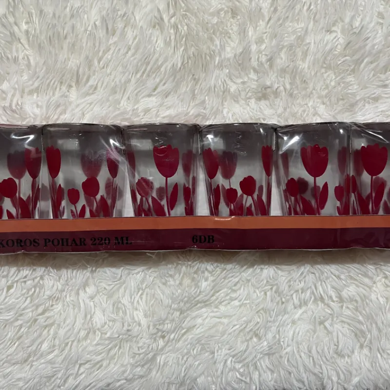 Set de 6 vasos de cristal 