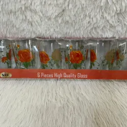 Set de 6 vasos de cristal 