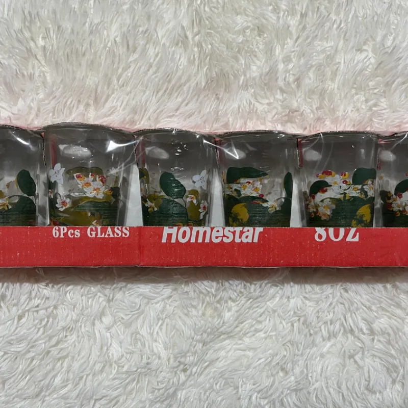 Set de 6 vasos de cristal 