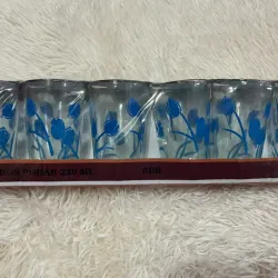 Set de 6 vasos de cristal 