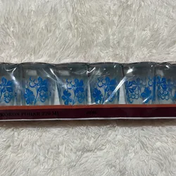 Set de 6 vasos de cristal 