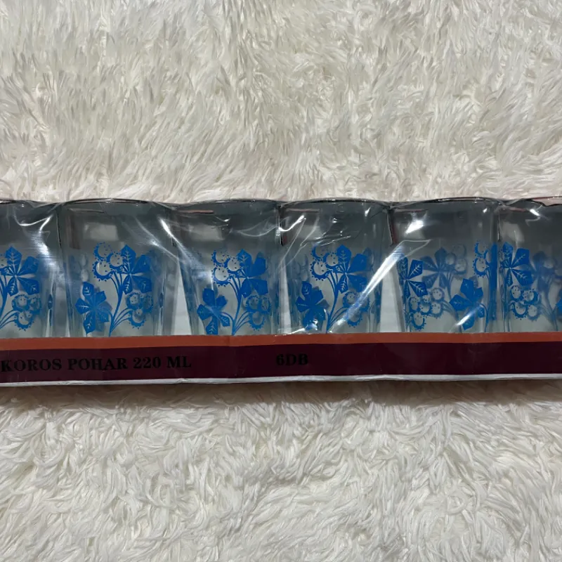 Set de 6 vasos de cristal 