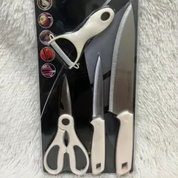 Set de cuchillos con tijeras y pelador