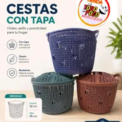 Cestas redonda con tapa (3000)