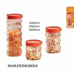 Condimenteros de cristal de 3 pza