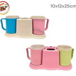 Conjunto de cepilleros y vasos 