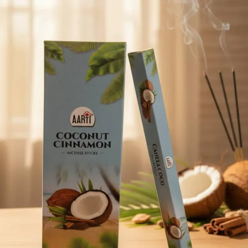 Incienso de coco con canela