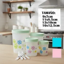 Pozuelo de 4 piezas con cucharitas 