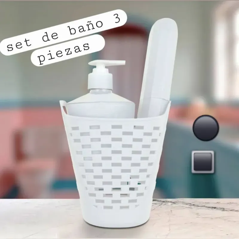 Set para baño con cestica 