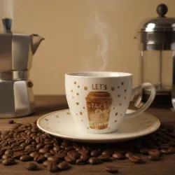 Tazas blancas con platillos 