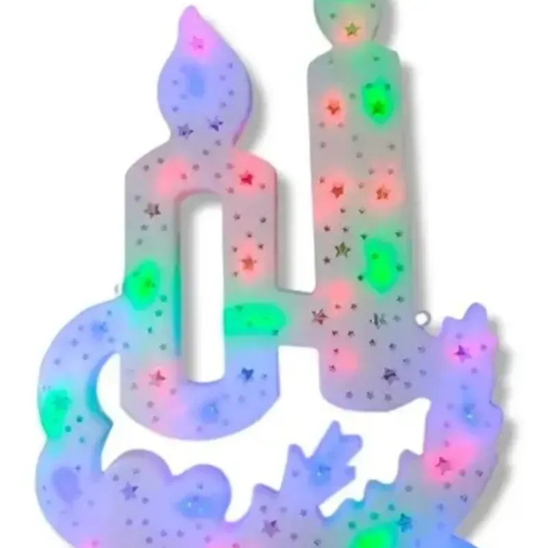 Vela con luces 