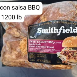 Masa de cerdo condimentada con salsa BBQ