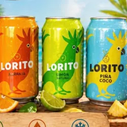Refresco Lorito sabor naranja ,Limon y piña