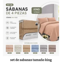 Set de sábanas tamaño king