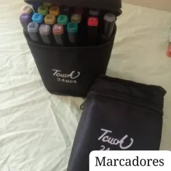 Set de 24 plumones profesionales con dos puntas