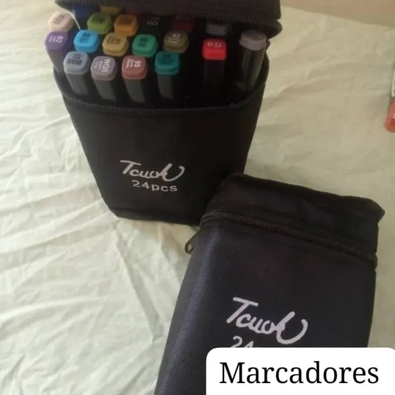 Set de 24 plumones profesionales con dos puntas