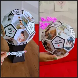 Balón de fútbol con fotos 