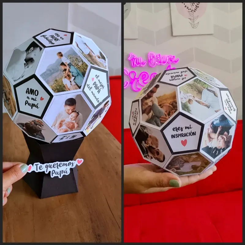 Balón de fútbol con fotos 