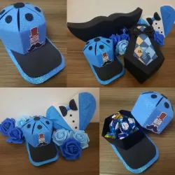 Cajita de bombones en forma de gorra 