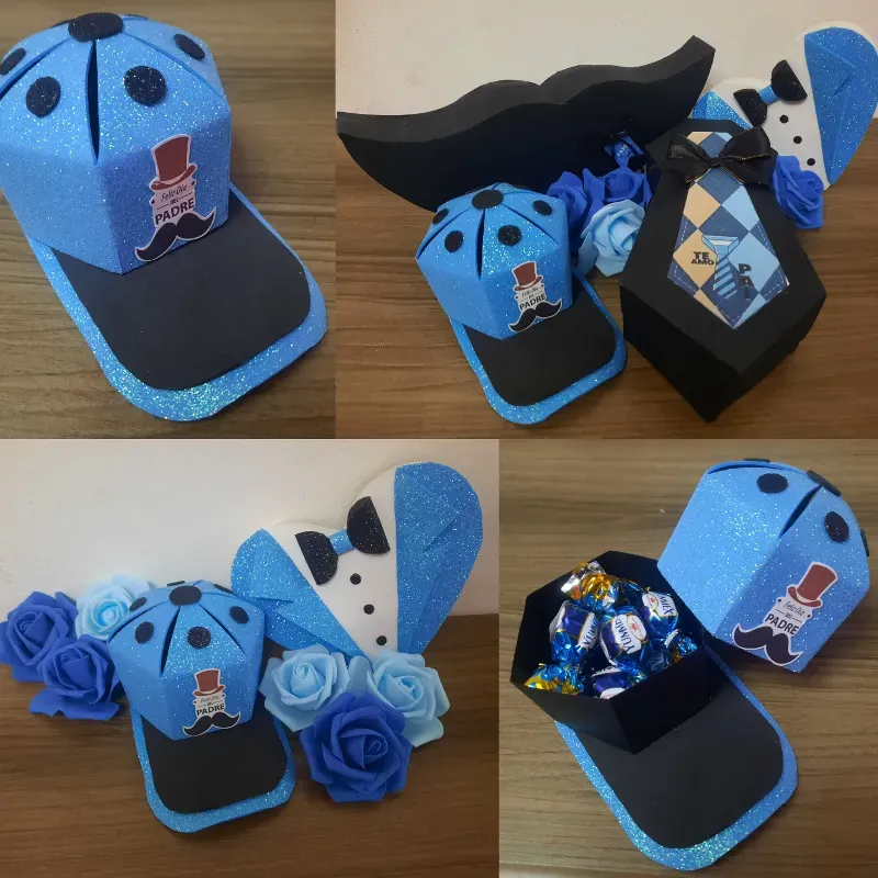 Cajita de bombones en forma de gorra 