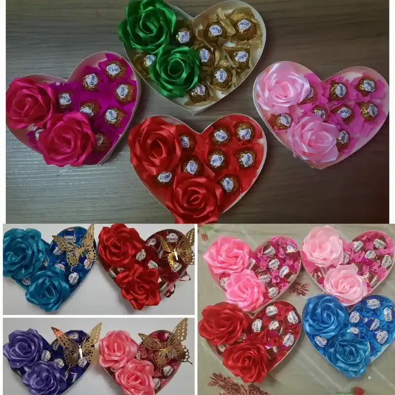 Cajita de Rosas y bombones 