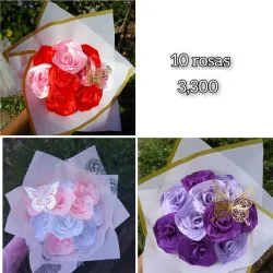 Ramo 10 rosas eternas 