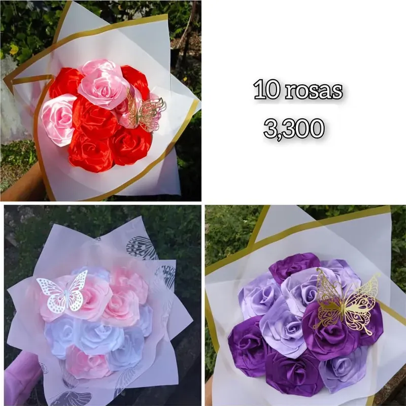 Ramo 10 rosas eternas 
