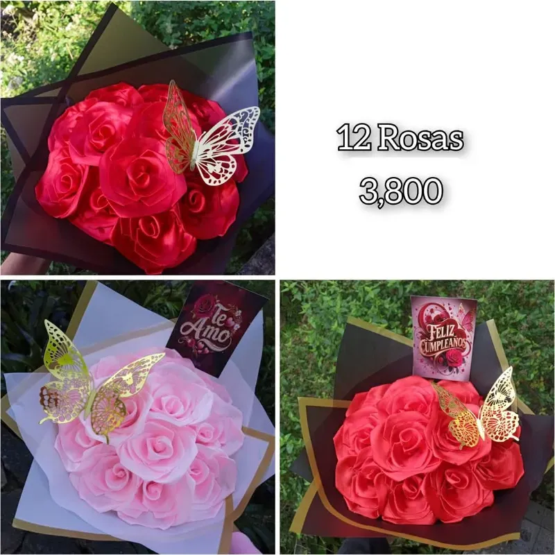 Ramo 12 rosas eternas 