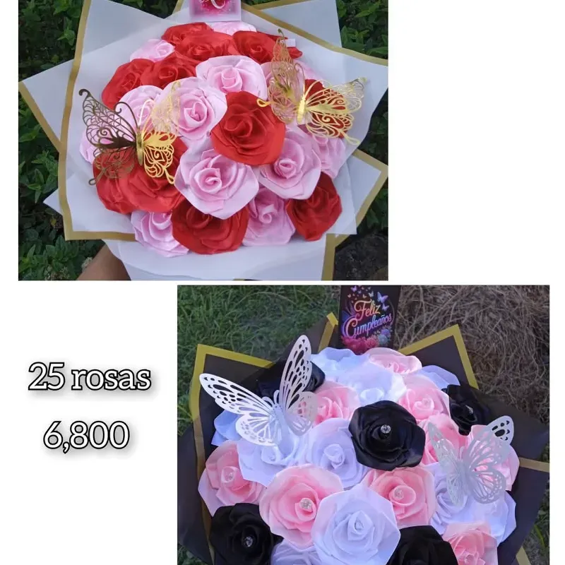Ramo 25 rosas eternas