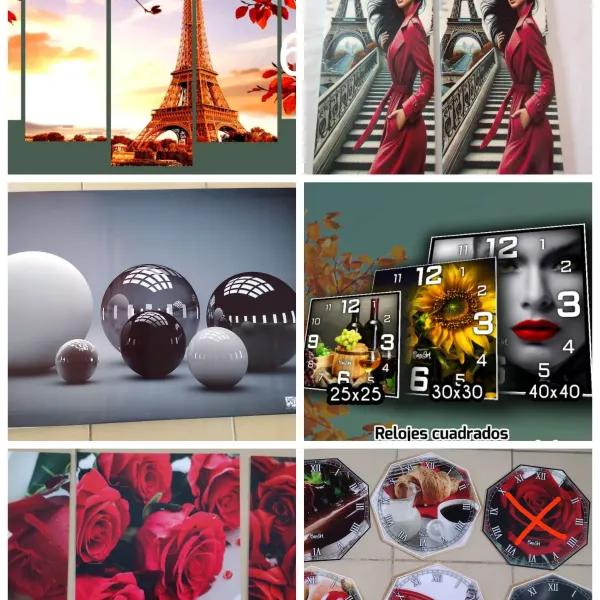 Venta de artesanías para la decoración del hogar.. Cuadros y Relojes 