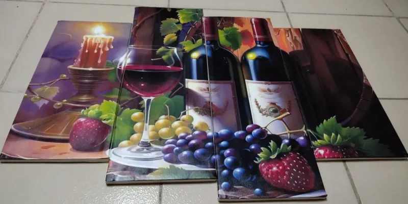 Cuadro Bodegones de Vinos para comedor 