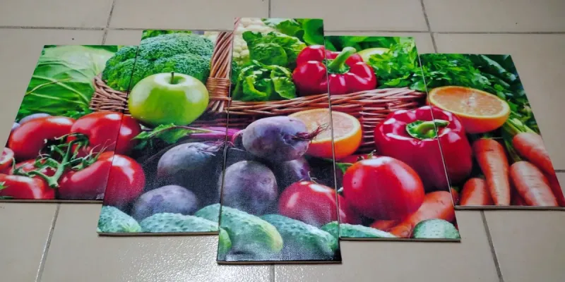 Cuadro cesta con frutas 