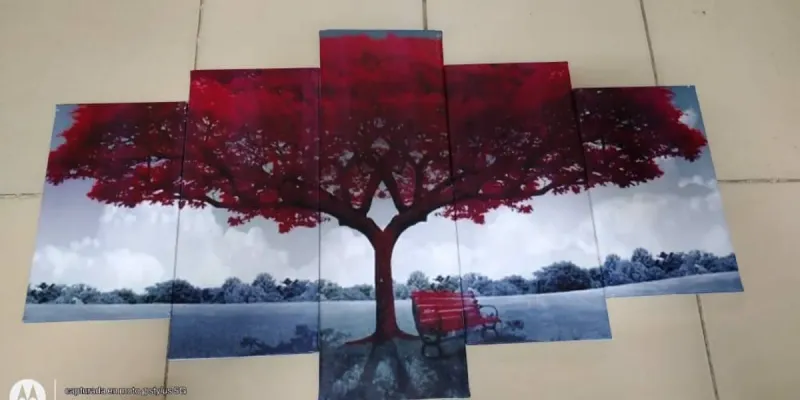 Cuadro de Árbol Rojo 