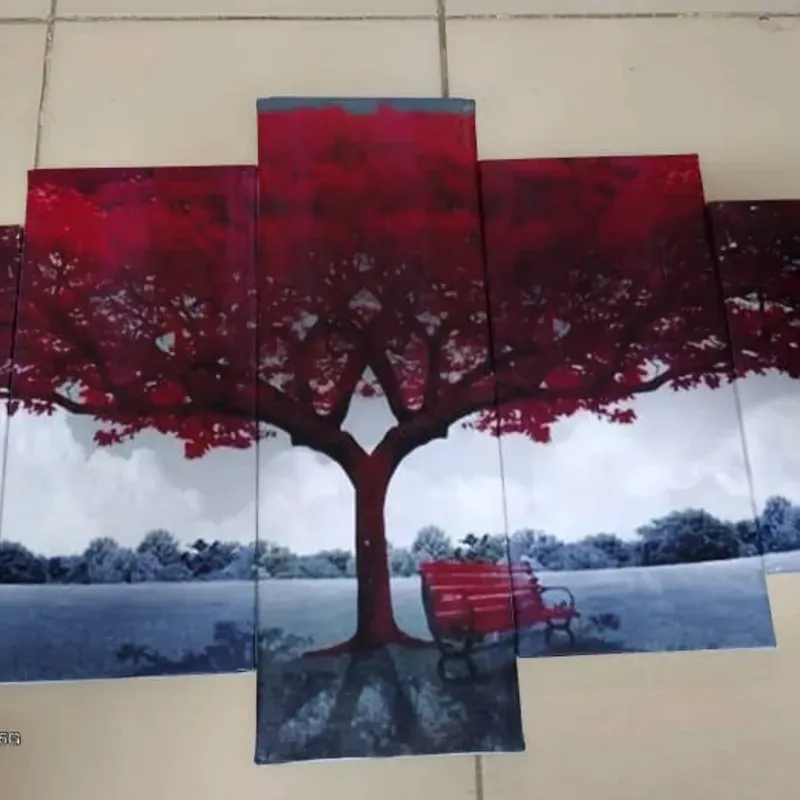 Cuadro de Árbol Rojo 
