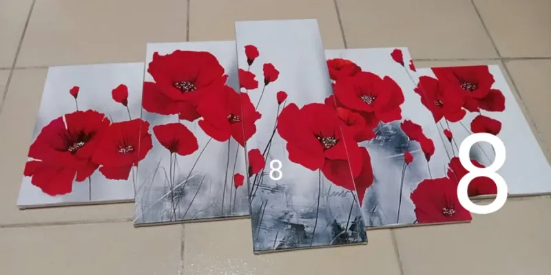 Cuadro de Flores Rojas 