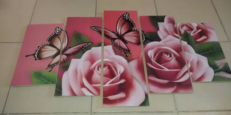 Cuadro de Rosas Rosadas 