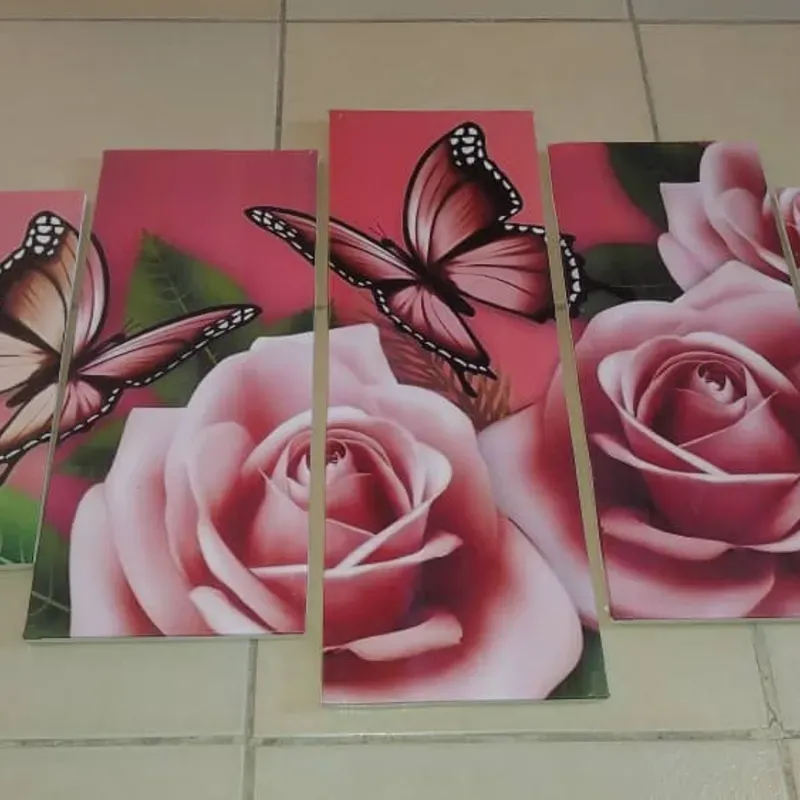 Cuadro de Rosas Rosadas 