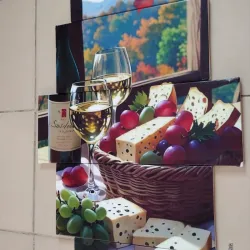 CUADRO IMPRESO EN LIENZO DE BODEGONES VERTICAL 