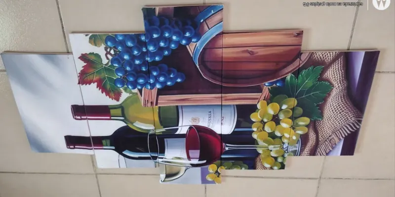CUADRO IMPRESO EN LIENZO DE BODEGONES VERTICAL 