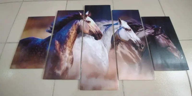 CUADRO IMPRESO EN LIENZO DE CABALLOS 