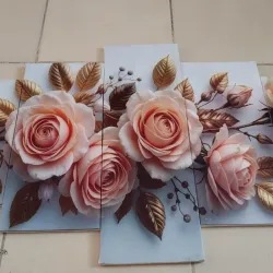 CUADRO IMPRESO EN LIENZO DE ROSAS 