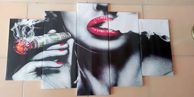 CUADRO IMPRESO EN LIENZO ROSTRO DE MUJER 