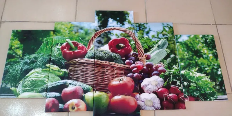 Cuadros cesta con frutas 