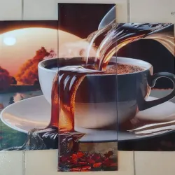 CUADROS IMPRESOS EN LIENZO DE CAFÉ 