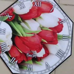 RELOJ DE PVC HEXAGONAL 