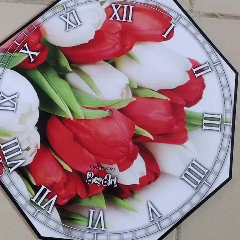 RELOJ DE PVC HEXAGONAL 