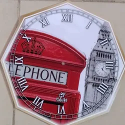 RELOJ DE PVC HEXAGONAL 