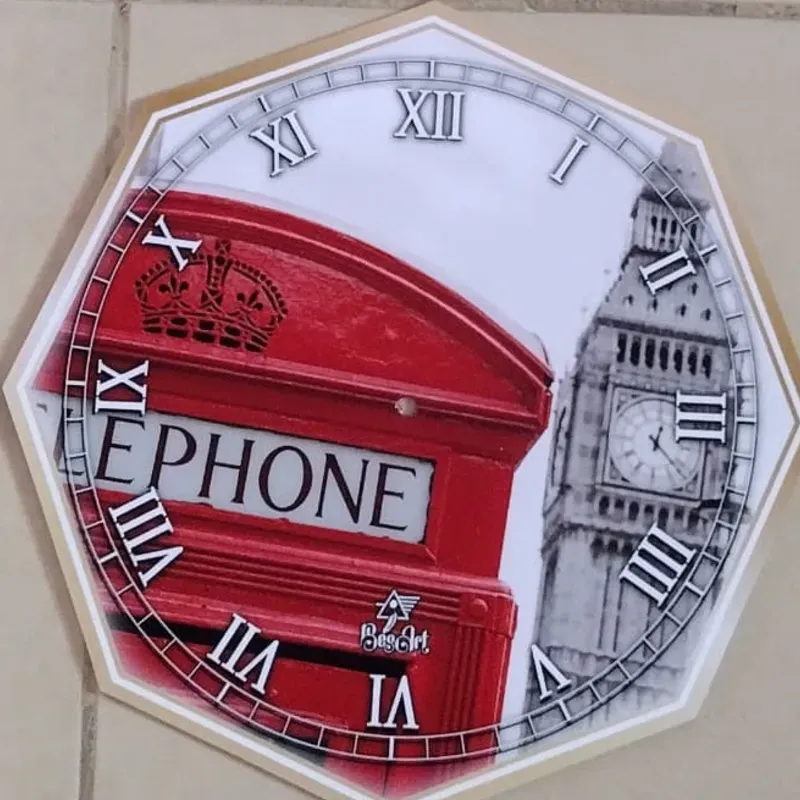 RELOJ DE PVC HEXAGONAL 