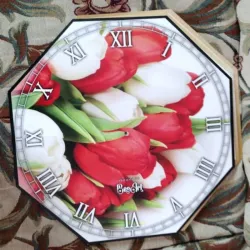 RELOJ DE PVC HEXAGONAL 