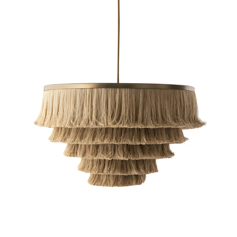 Lámpara colgante de flecos